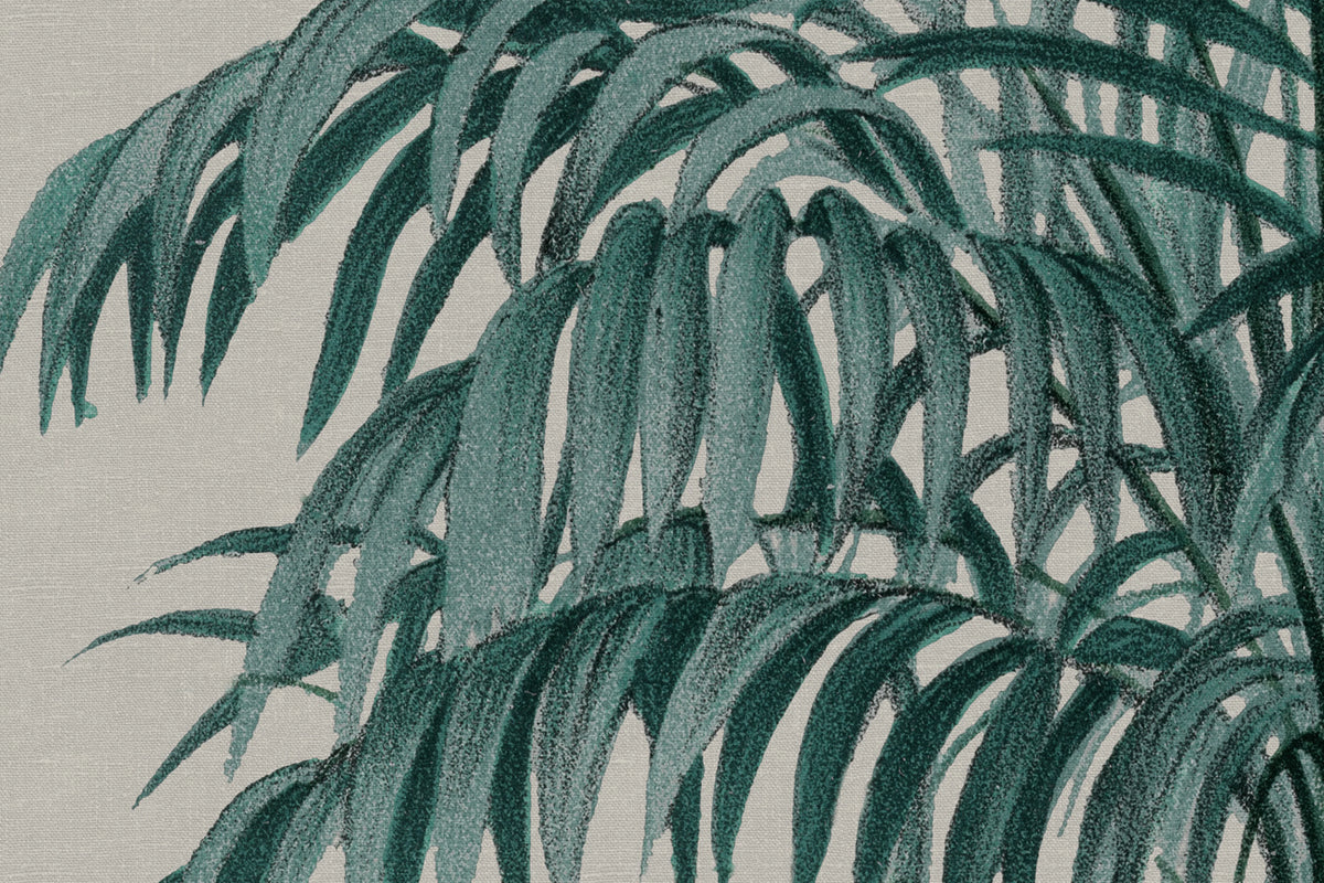 Palm Stripes, Blue Mural Wallpaper - room preview 04