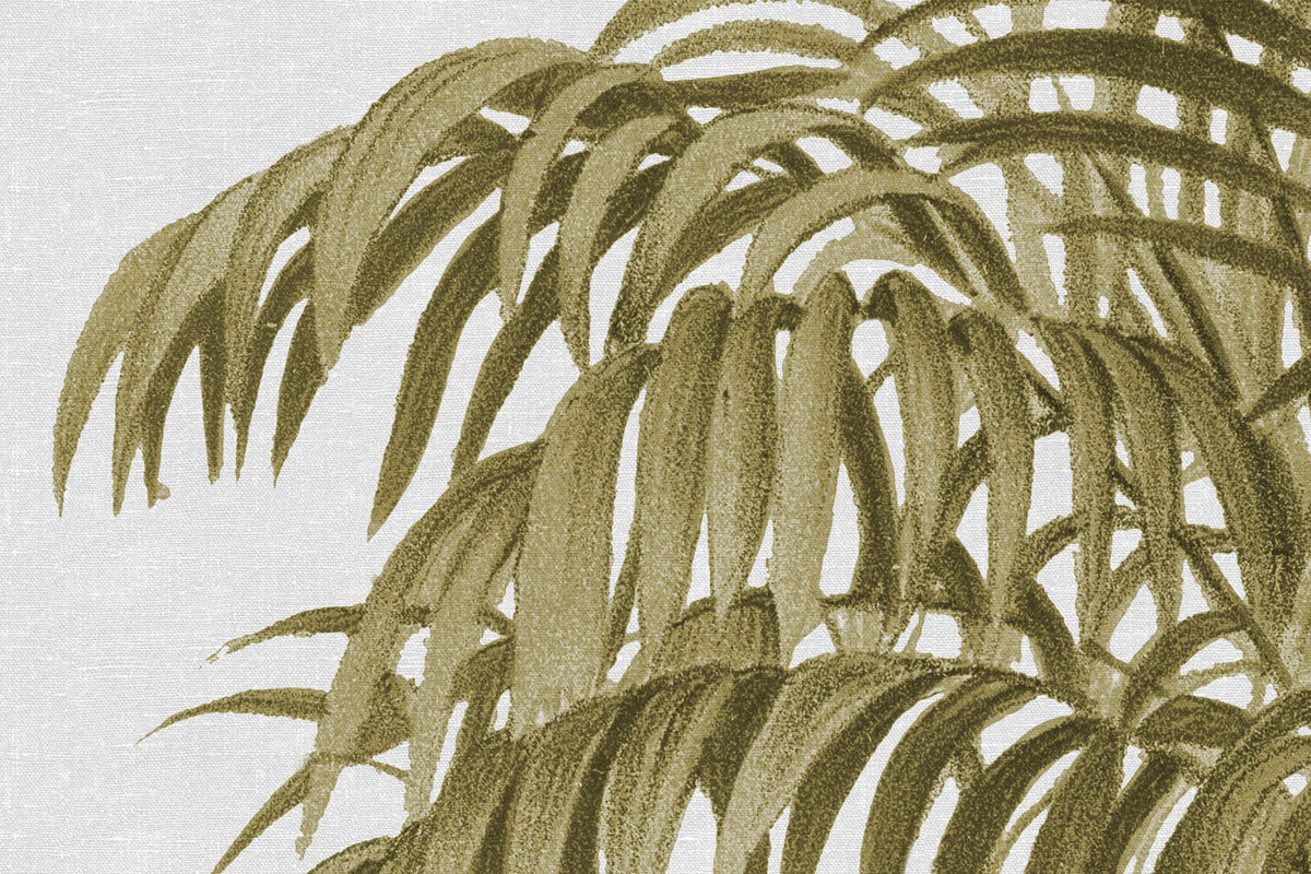 Palm Stripes, Gold Mural Wallpaper - room preview 04
