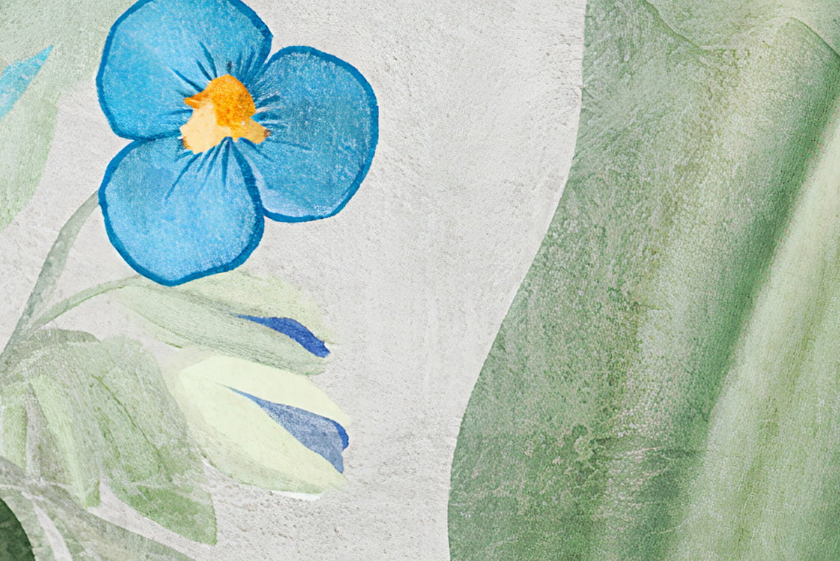 Hosta Bloom, Green Mural Wallpaper - room preview 04