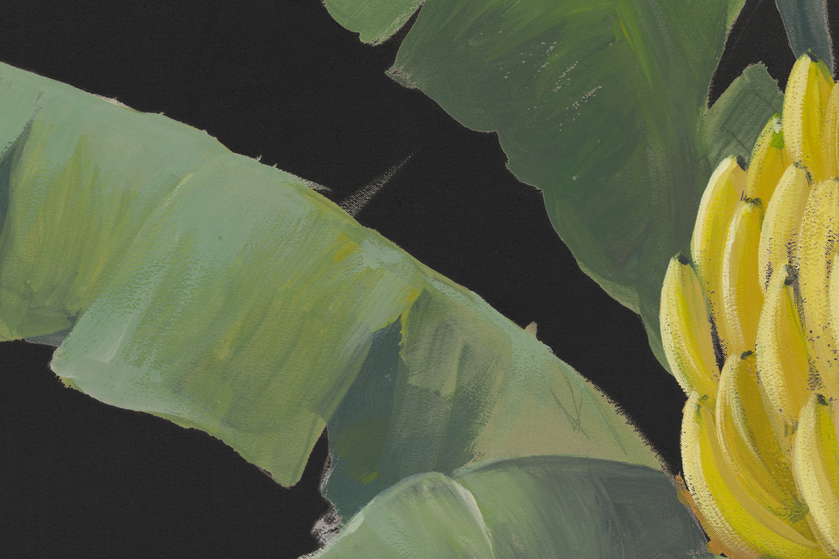 Banana Leaf, Black Mural Wallpaper - room preview 04