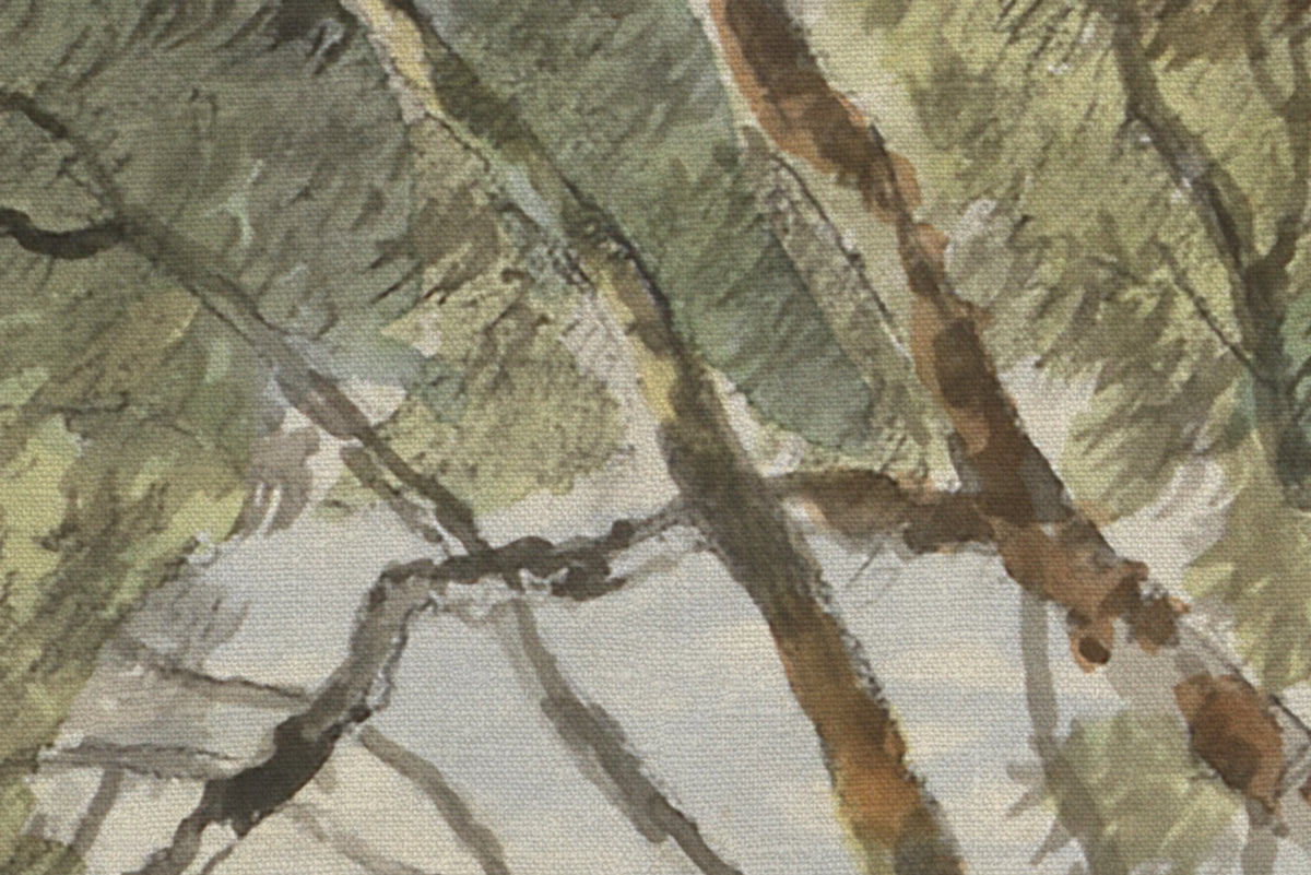 Tree on the Hill, Vintage Mural Wallpaper - room preview 04