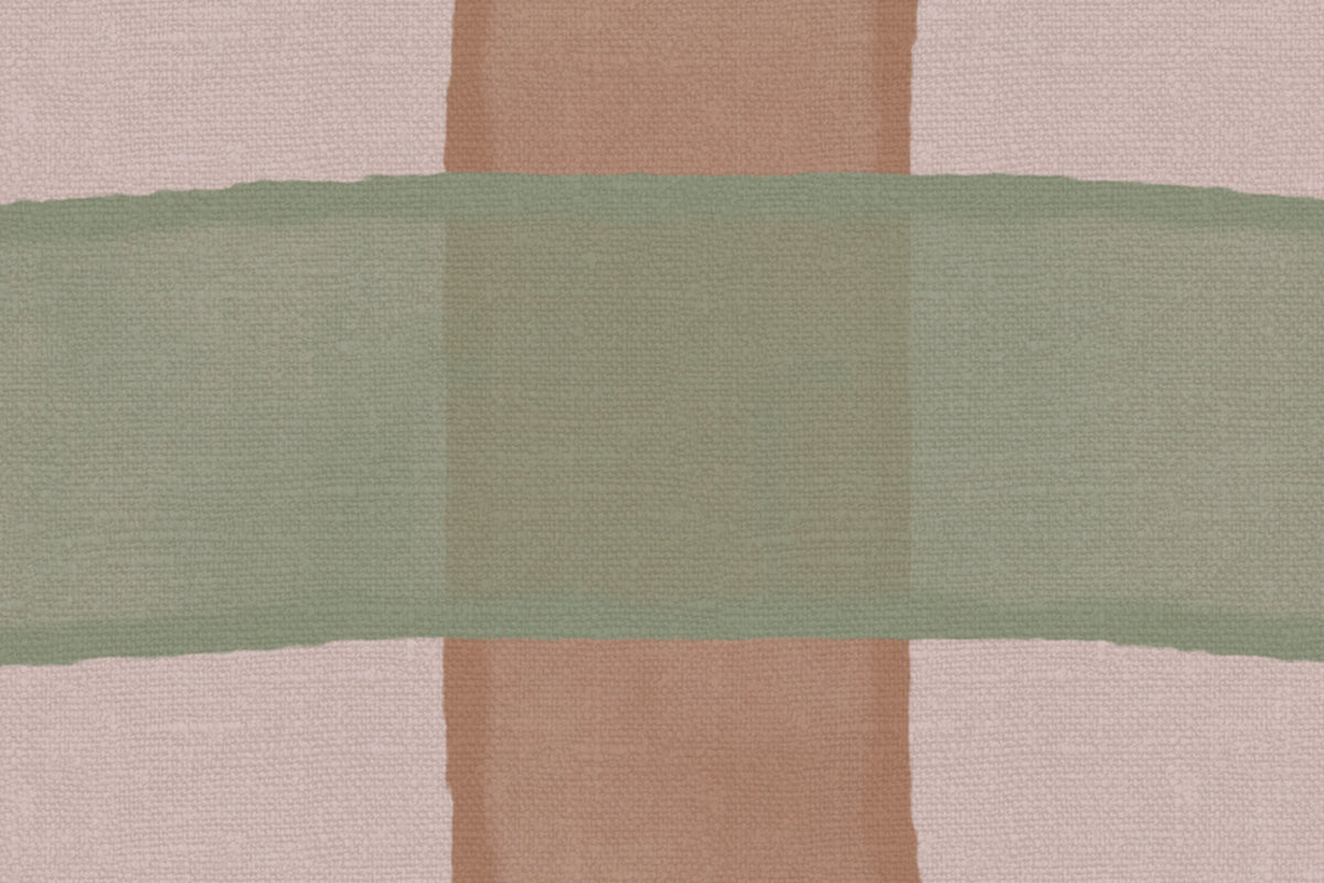 Gingham, Pink Mural Wallpaper - room preview 04
