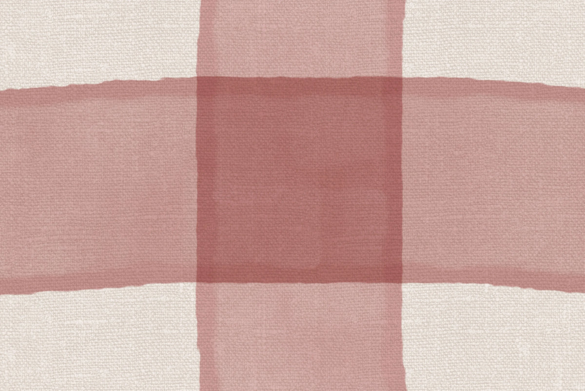 Gingham, Red Mural Wallpaper - room preview 04