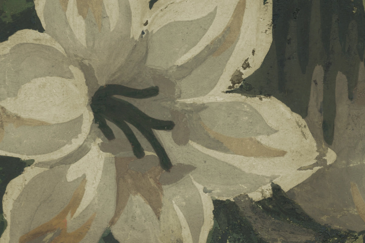 Heritage Floral, Green Mural Wallpaper - room preview 04
