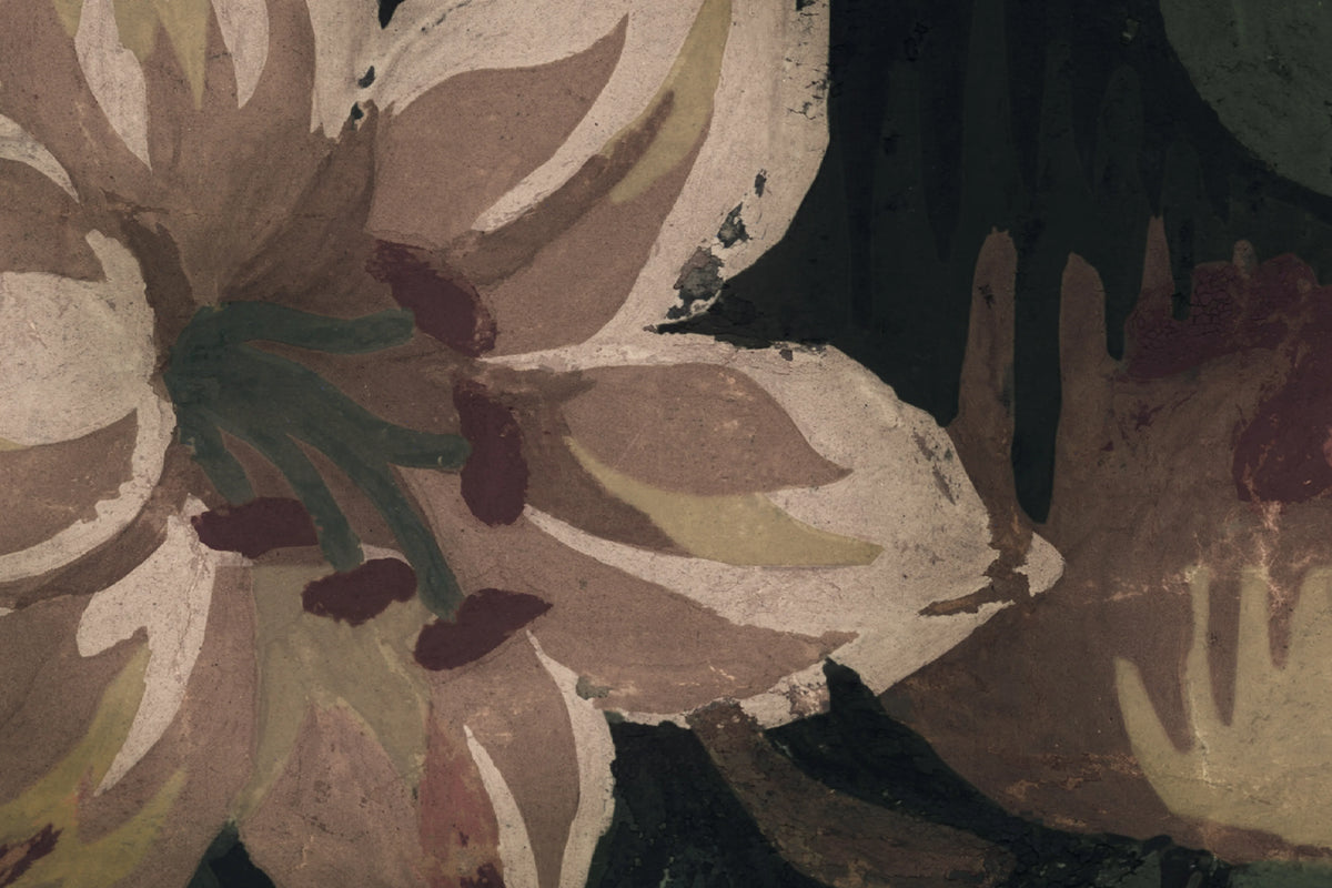 Heritage Floral, Dark Mural Wallpaper - room preview 04