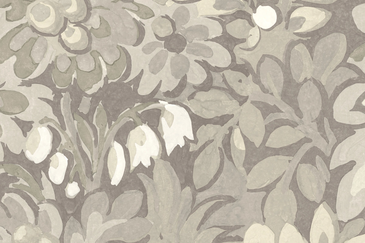 Flower Tree, Beige Mural Wallpaper - room preview 04