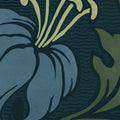 Midnight Peony, Blue Mural Wallpaper - room preview 04
