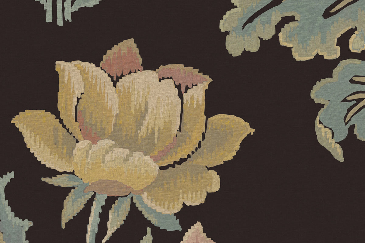 Meadow Bouquet, Black Mural Wallpaper - room preview 04