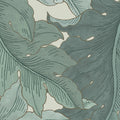 Swirling Fern, Teal Mural Wallpaper - room preview 04