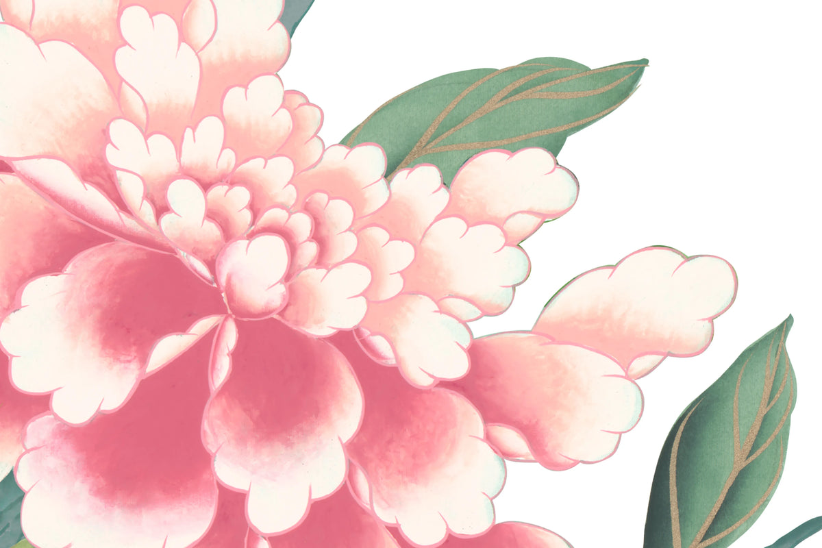 Garden of Harmony, White Mural Wallpaper - room preview 04