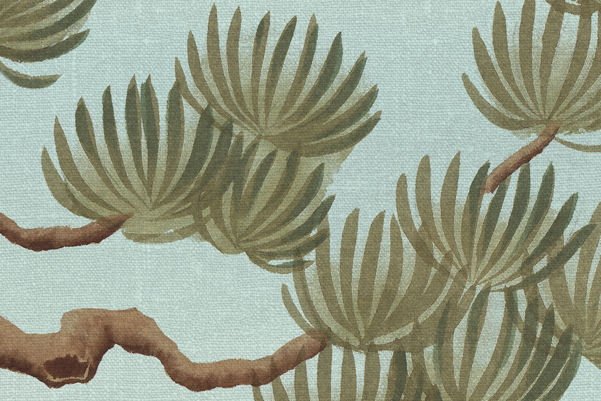 Pine Grove, Blue Mural Wallpaper - room preview 04