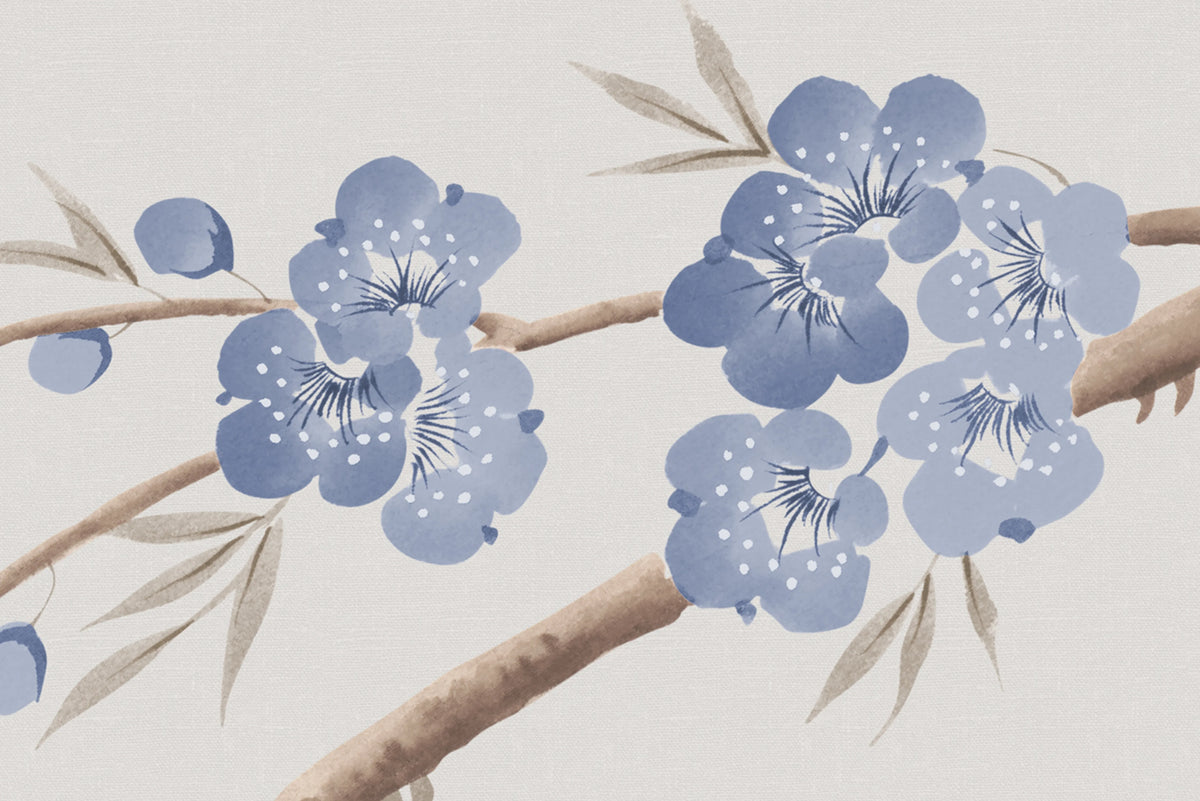 Spring Breeze, Light Blue Mural Wallpaper - room preview 04