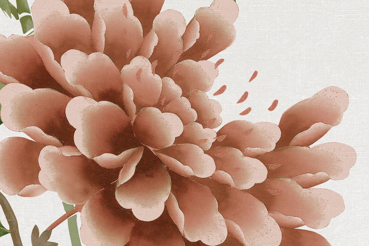Eastern Bloom, White Mural Wallpaper - room preview 04