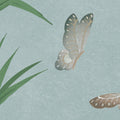 Eastern Bloom, Blue Mural Wallpaper - room preview 04