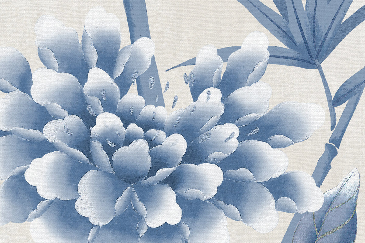 Eastern Bloom, Light Blue Mural Wallpaper - room preview 04