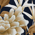 Eastern Bloom, Dark Blue Mural Wallpaper - room preview 04