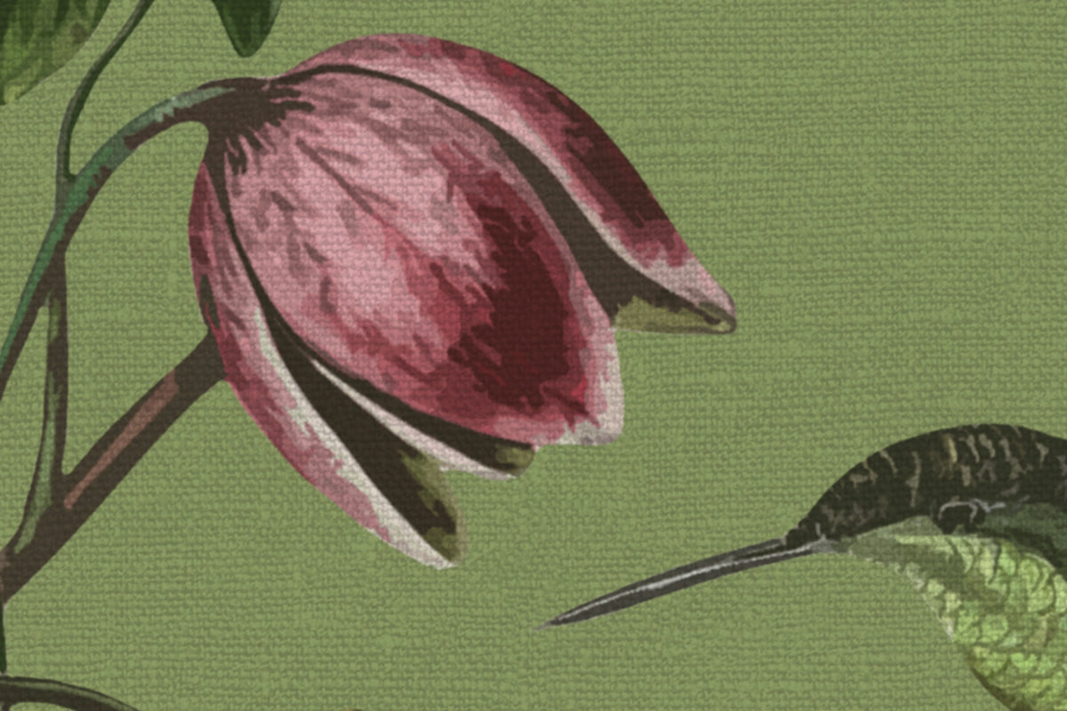 Flying Kolibri, Green Mural Wallpaper - room preview 04