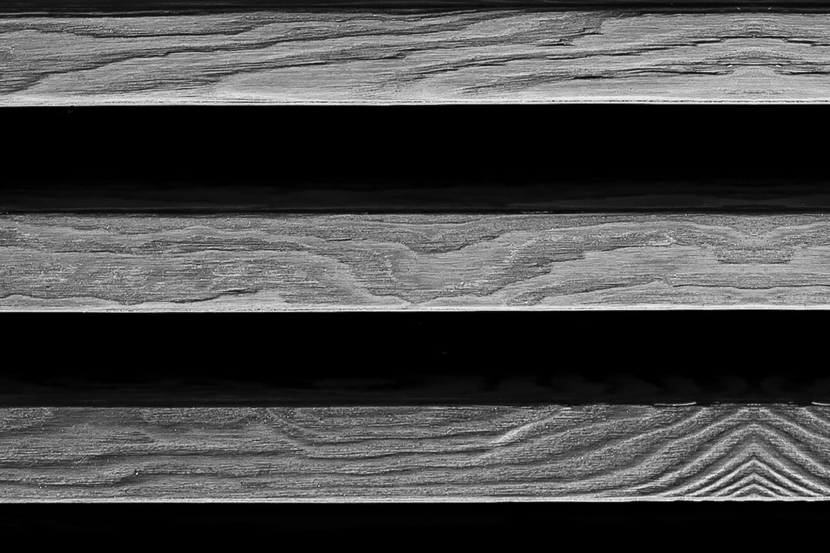 Rib Wood, Horizontal Gray Mural Wallpaper - room preview 04
