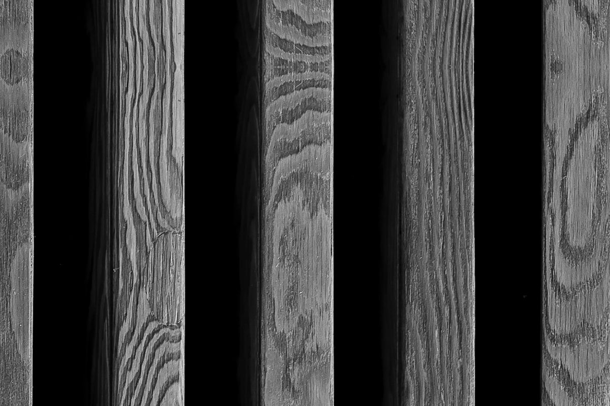 Rib Wood, Gray Mural Wallpaper - room preview 04