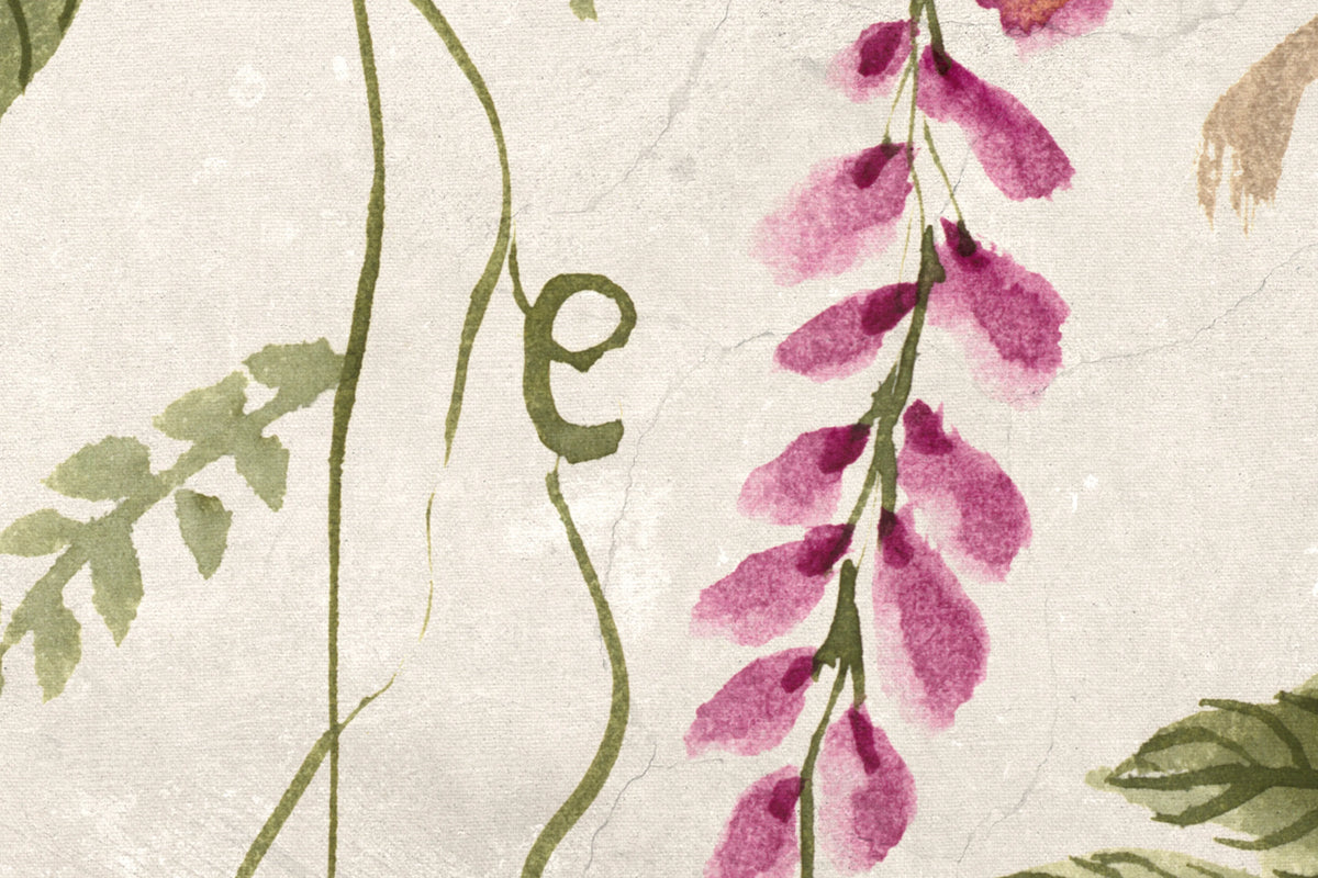 Whispers Wisteria, Pink Mural Wallpaper - room preview 04
