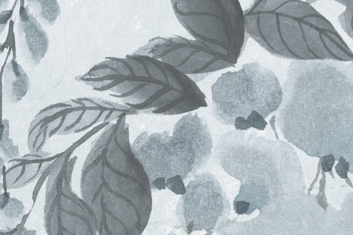 Whispers Wisteria, Blue Mural Wallpaper - room preview 04