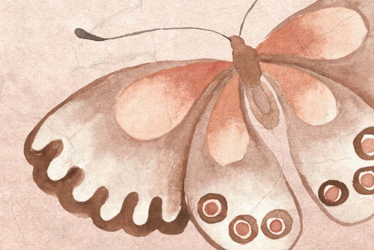 Where Cranes Dream, Pink Mural Wallpaper - room preview 04