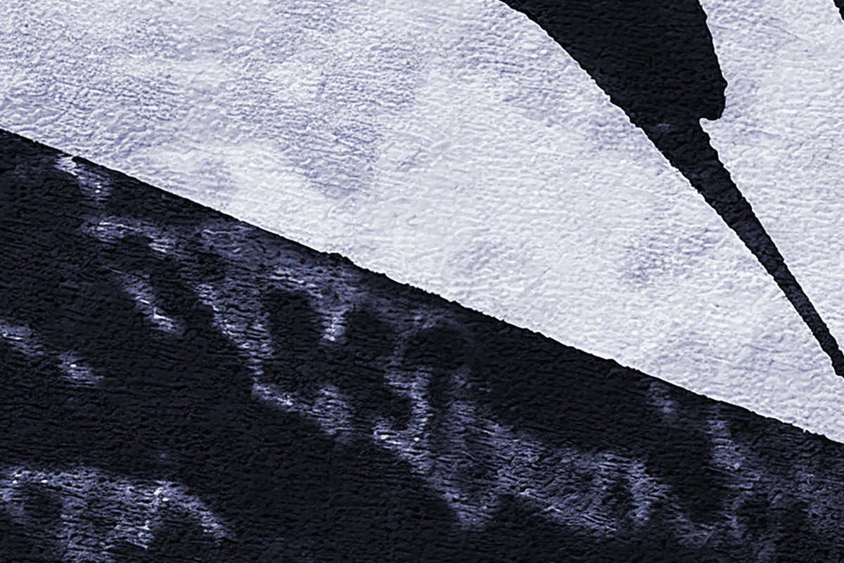 Artzy Stripes, Blue Mural Wallpaper - room preview 04