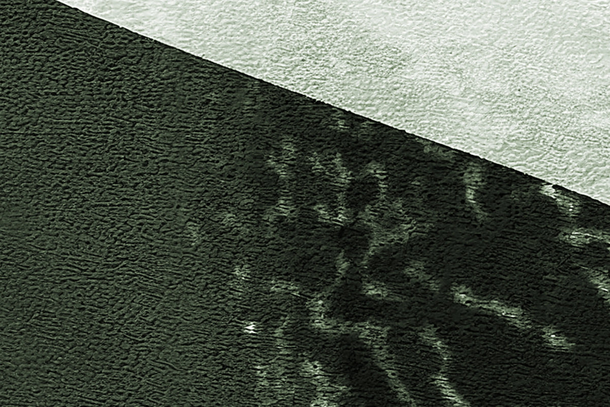 Artzy Stripes, Green Mural Wallpaper - room preview 04