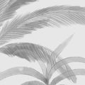 Playful Palms, Gray Mural Wallpaper - room preview 04