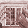 Palm Residence, Burgundy Mural Wallpaper - room preview 04