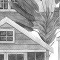 Palm Residence, Gray Mural Wallpaper - room preview 04