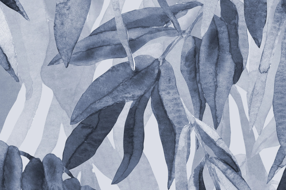 Hanging Branches, Blue Mural Wallpaper - room preview 04