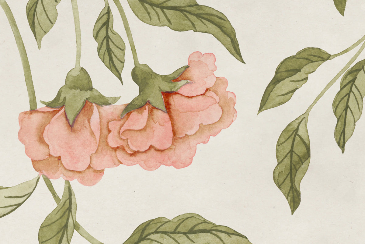 Peony Bloom, Pink Mural Wallpaper - room preview 04