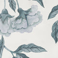 Peony Bloom, Blue Mural Wallpaper - room preview 04