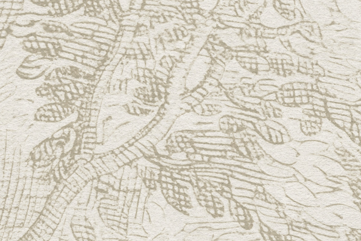 Forest Engraving, Beige Mural Wallpaper - room preview 04