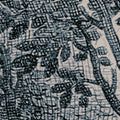 Forest Engraving, Blue Mural Wallpaper - room preview 04