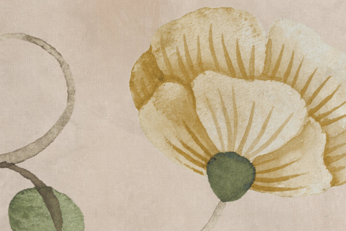 Big Poem, Peach Mural Wallpaper - room preview 04