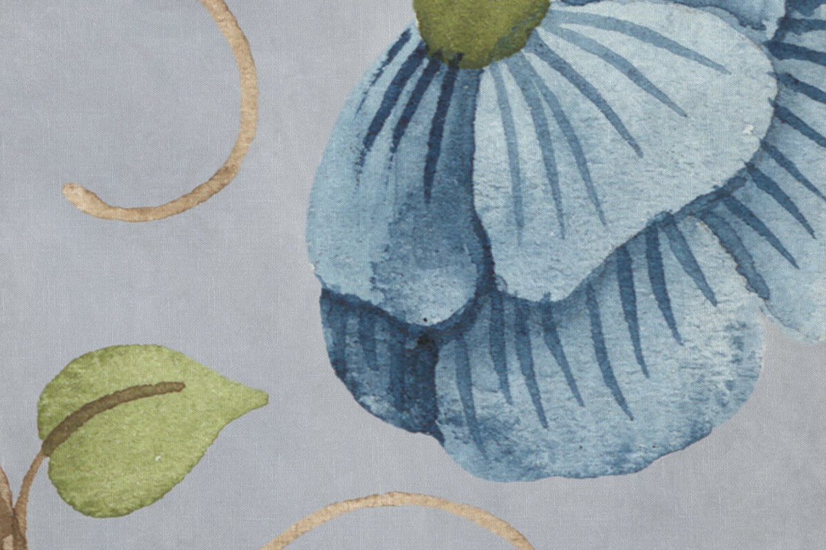 Big Poem, Blue Mural Wallpaper - room preview 04