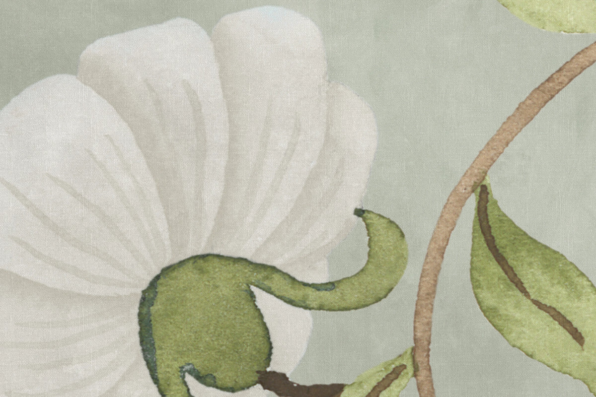Big Poem, Green Mural Wallpaper - room preview 04