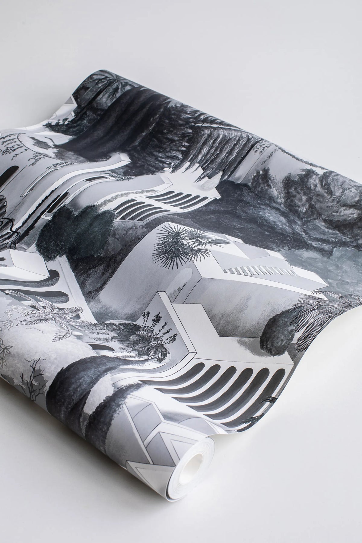 Toledo, Graphite Mural Wallpaper - room preview 04