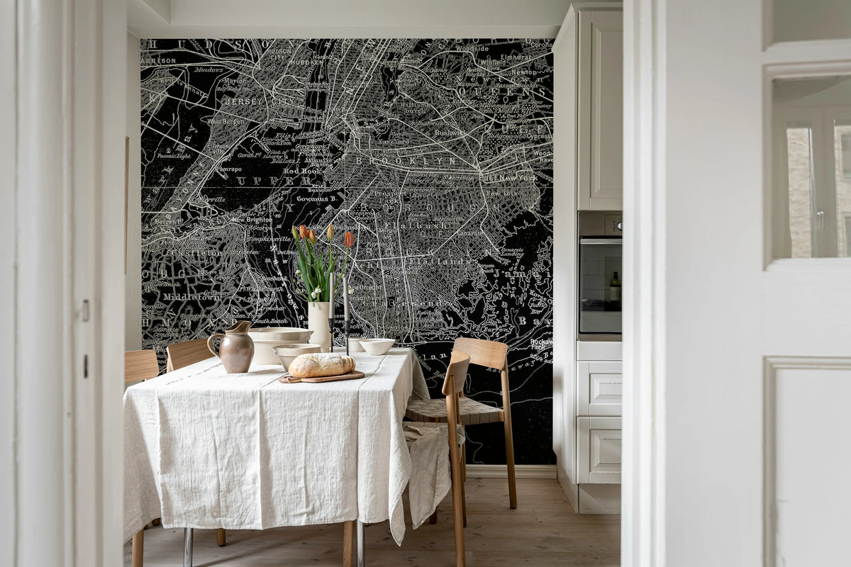 Map of NY Mural Wallpaper - room preview 04