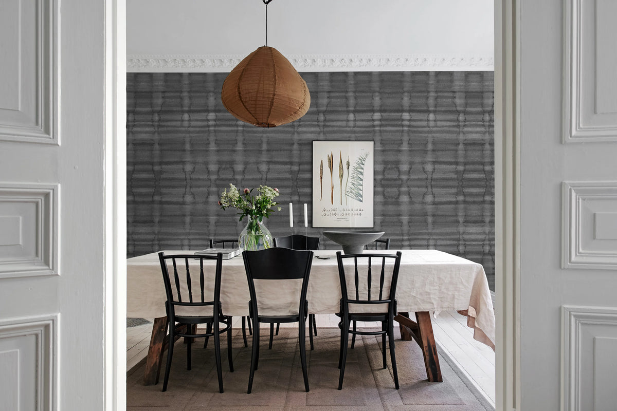 Watery Wall, Gray Mural Wallpaper - room preview 04