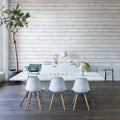 Horizontal Boards, White Mural Wallpaper - room preview 04