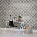 Concrete Trellis Mural Wallpaper - room preview 04