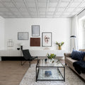 Panel, White Mural Wallpaper - room preview 04