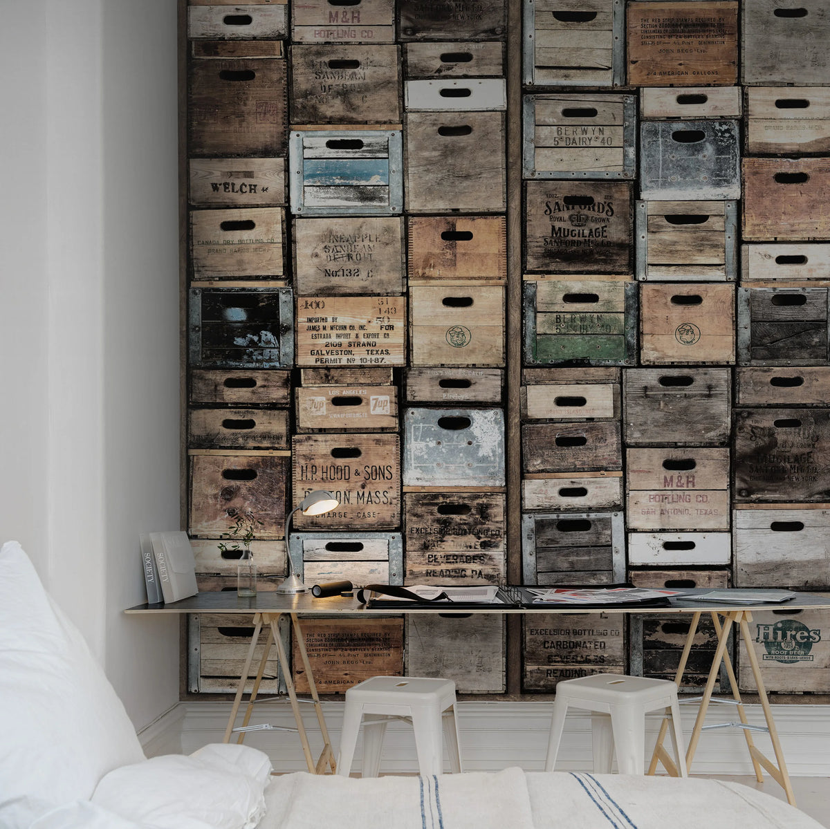 Industriel Urban Farm L.A., Vintage Mural Wallpaper - room preview 04