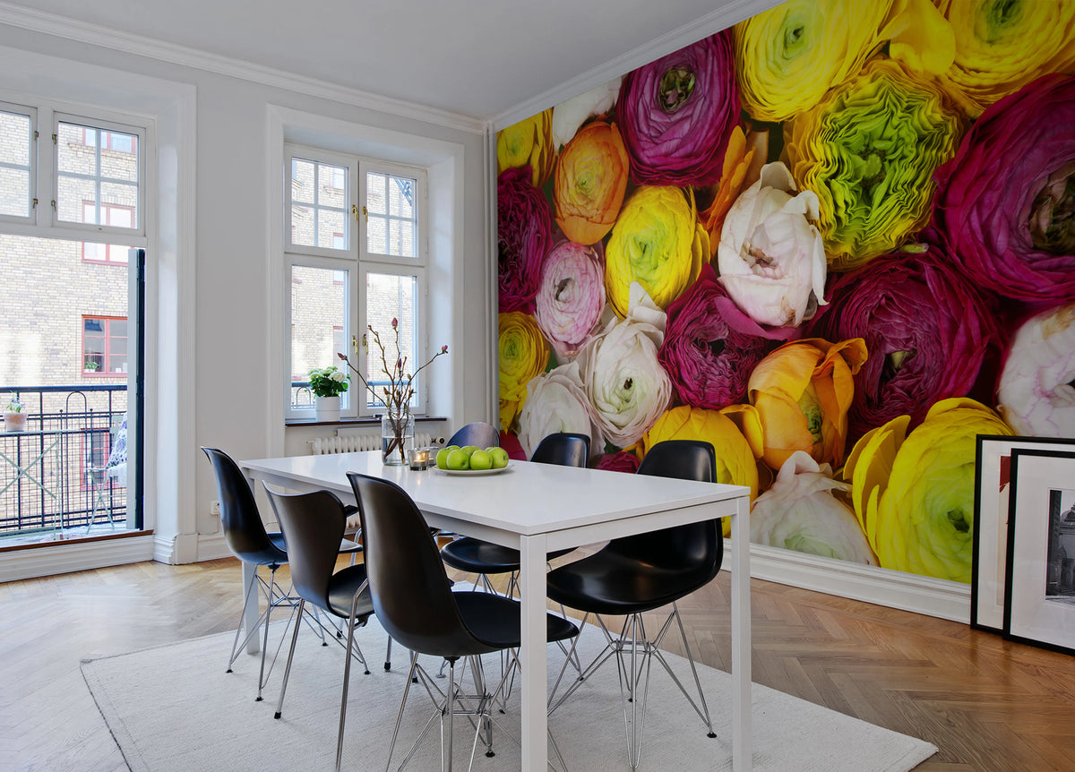 Ranunculus Mural Wallpaper - room preview 04