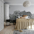 Bellewood, Black Toile Mural Wallpaper - room preview 04