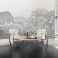 Bellewood, Gray Toile Mural Wallpaper - room preview 04