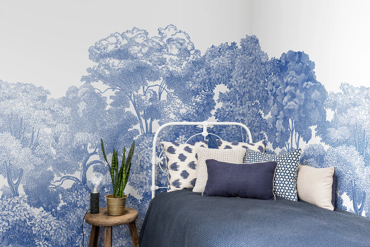 Bellewood, Porcelain Toile Mural Wallpaper - room preview 04